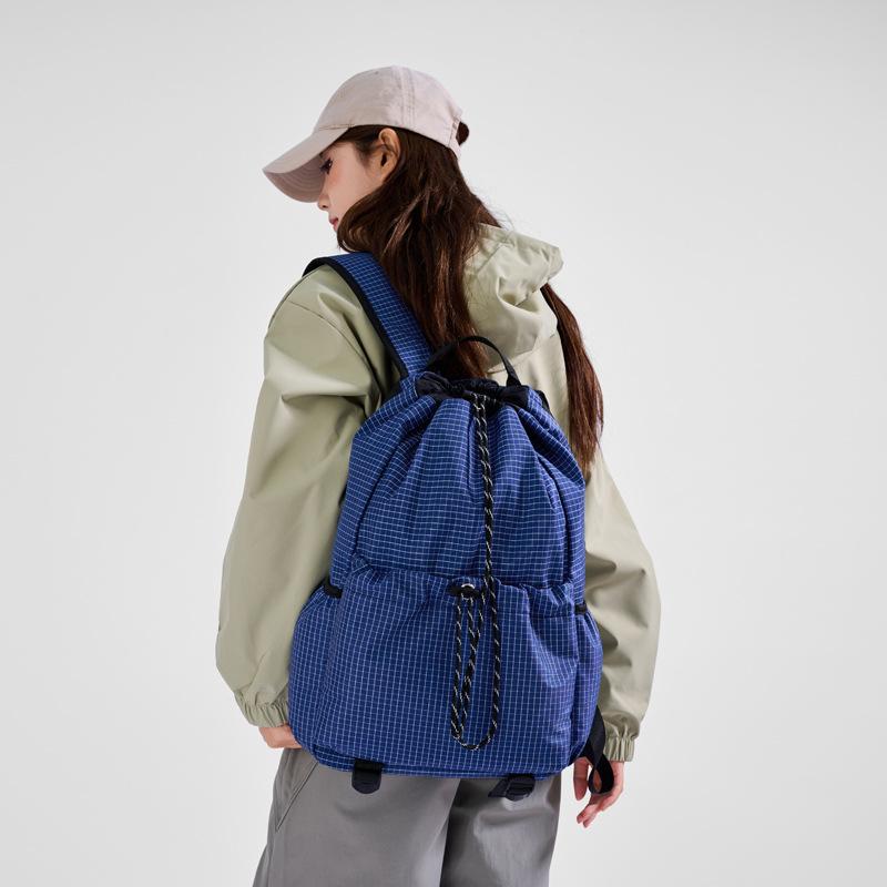 Plaid Waterproof Backpack Men's Backpack Outdoor Women's  Travel Large Capacity Backpack