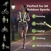 3PCS Reflective Safety Vest Bicycle - High Visibility Flashing Vest Set, A Safe Night Cycling Equipment