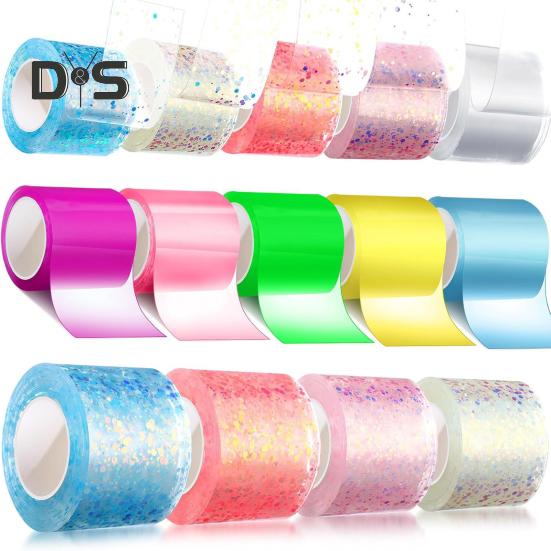 Nano Tape for DIY Bubble Toy 3m Colorful Nano Tape Glow-in-the-Dark Tape Bubble Crafts Tape for Kids Stress Relief Toy Making