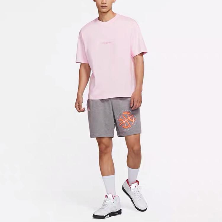 Jordan Casual Sports Breathable Short Sleeve T-Shirt Men Tops Pink DR9621-603