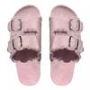 Summer new flat-bottomed slippers women's summer new large-size belt buckle one-word canvas cool slippers
