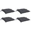 VidaXL Lot de 4 Coussins de Chaise, Galette de Siège avec Jeux de Cordes, Coussin d'Extérieur Imperméable, Anthracite 361451