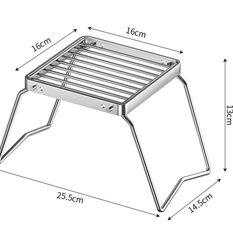 Camping Portable Folding Mini Barbecue Rack Set Pot Holder Baking Tray Holder Outdoor Stainless Steel Stove Holder