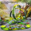 Dinosaur Track Roller Coaster Climbing Train Dinosaur World Anti Gravity Orbit Playset Assembling Kids Creative Playground Gifts