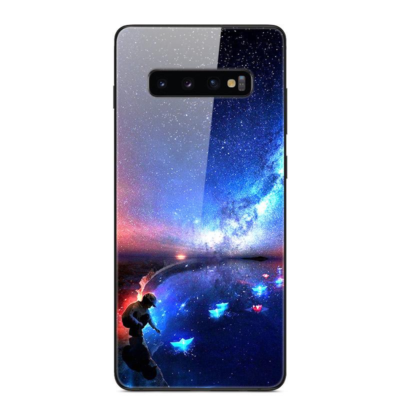 For Samsung S10 Plus Case Tempered Glass Hard Phone Back Cover Coque For Samsung Galaxy S10E S 10 5G S10plus Bumper Cases Capa