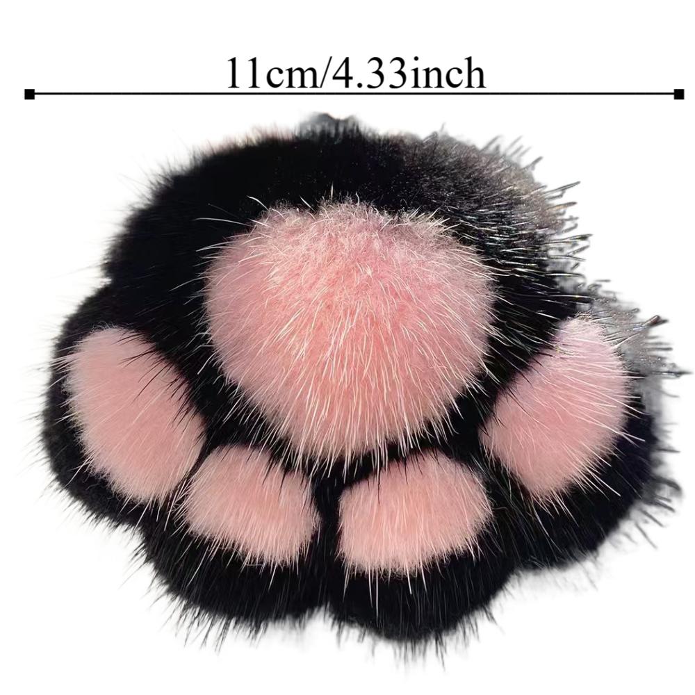 Furry Doll Cat's Paw Stuffed Keyring Stuffed Animal Plush Cat's Paw Pendant  Bag Ornaments