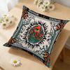 1Pc Vintage Sun Eye Cushion Cover Green Orange Psychedelic Print Pillowcase For Sofa Bed Decorative Throw Case Home Living Room