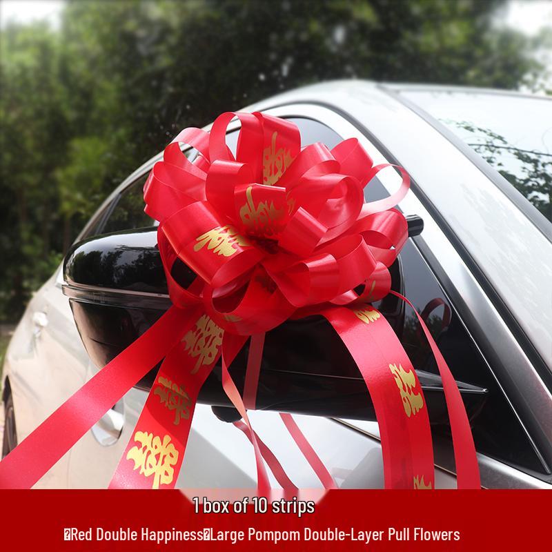 Large Wedding Car Ribbon Decoration for Bridal Team