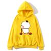 Cute Couple Hoodie Cute Bubu and Dudu Are Playing Scooter Together Sweatshirts Hooded Men's Clothes Women Panda Bear Top
