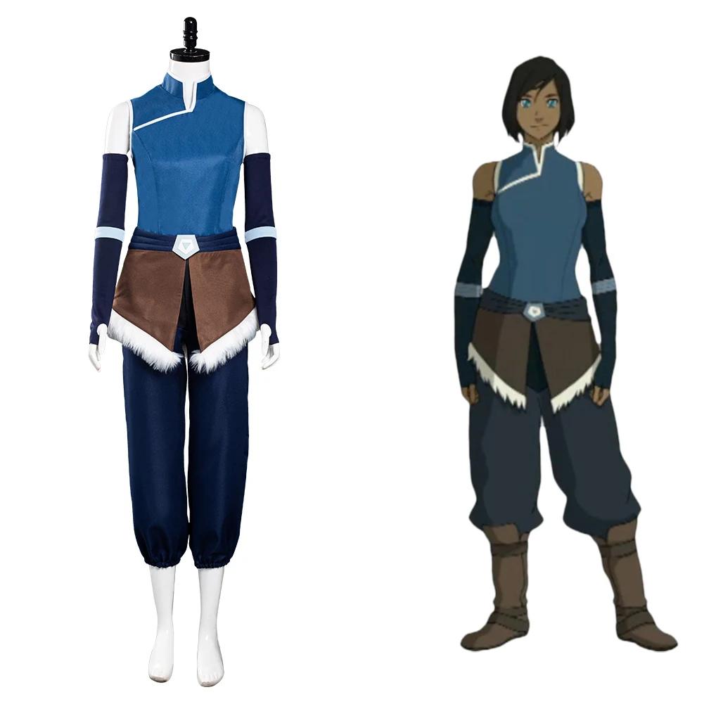 La Leggenda di Korra Stagione 4 Costume Cosplay Taglia Adulto Avatar Korra Outfit per Uomini e Donne