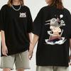 Baumwoll-Sommer-T-Shirt mit kurzen Ärmeln und beliebtem Anime-Dämonenjäger-Cartoon-Druck, modisch und lässig, locker geschnitten
