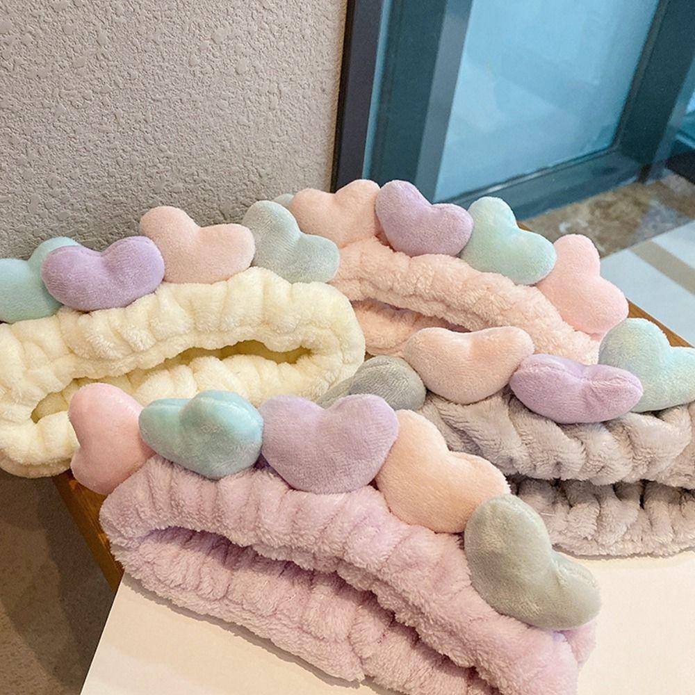 Non-Slip Cartoon Plush Headband Wash Face Hair Band Women Hair Accessories Elastic Hair Turban