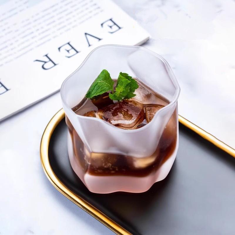Japanese Edo Designer Crumple Paper Irregular Shape Crystal Faceted Der Whiskybecher Whiskey Whisky Rock Glass Artwork Wine Cup