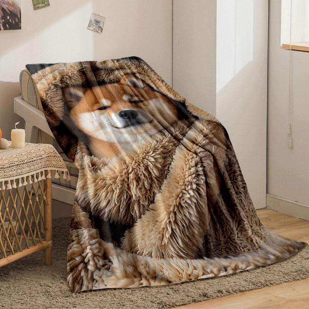 Cozy Shiba Inu Blanket for All Seasons Blanket Lunch Break Throw Gift