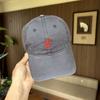 Versatile Face Small Shade Baseball Cap Children Deep Top Wide Curved Brim Big Head Circumference Outdoor Sun Protection Embroidery Cap Men