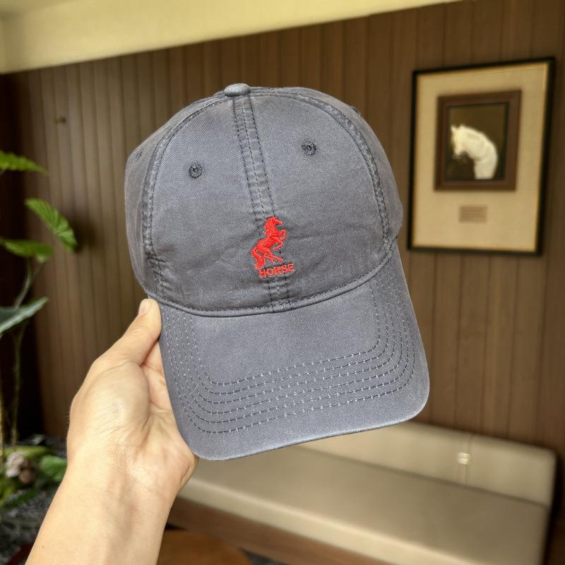Versatile Face Small Shade Baseball Cap Children Deep Top Wide Curved Brim Big Head Circumference Outdoor Sun Protection Embroidery Cap Men