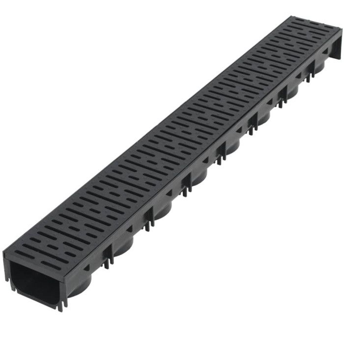 VidaXL Caniveau de drainage 4 pcs Plastique 4 m