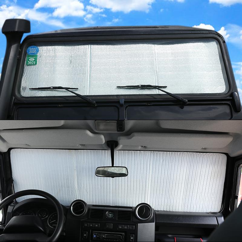 For Land Rover Defender 90 110 2004-2023 Car Windshield Sunshades Sun Shade Covers Front Window Visors Windowshade Accessories