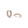 Boucles D'oreilles - Leofcar - Argent 925 - Plaqué Or Rose 18 Carats - Zircone Multicolore - Femme