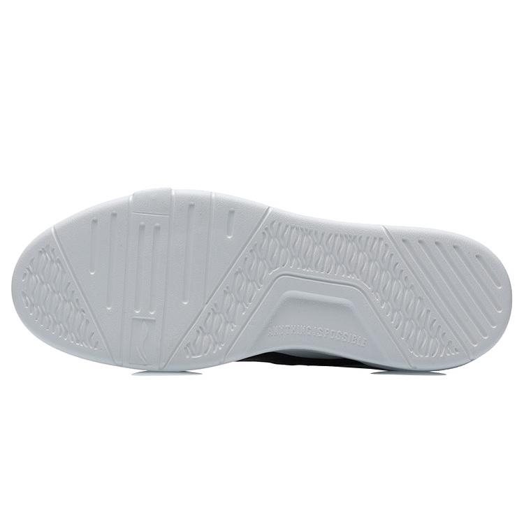 Li Ning EVA Comfortable Abrasion Resistant Breathable Low Top Skateboard Shoes Men's Black White AECR003-3