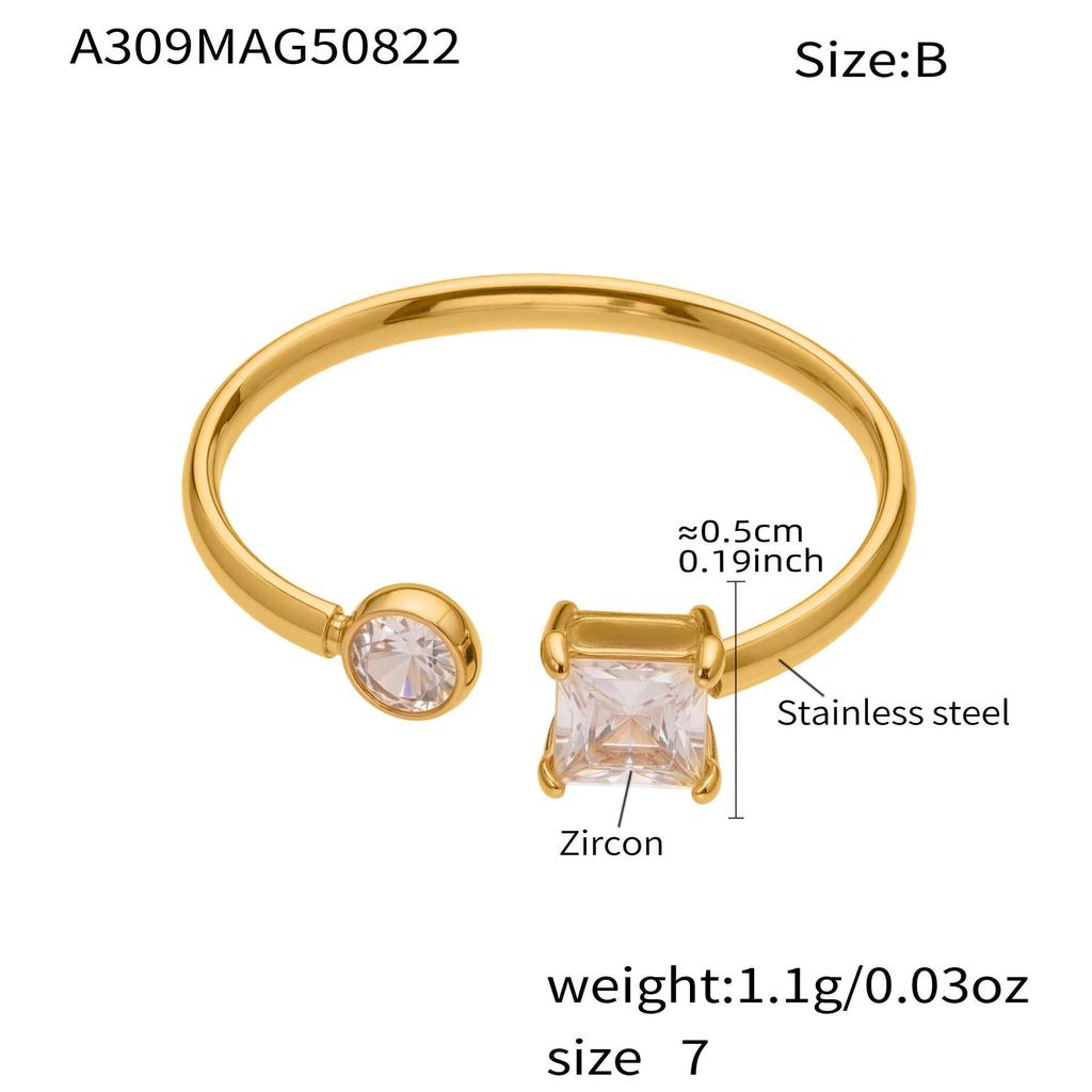Ferris Wheel European-American Style Adjustable Wrap Coil Spring Ring for Women - Circular Stainless Steel Jewelry