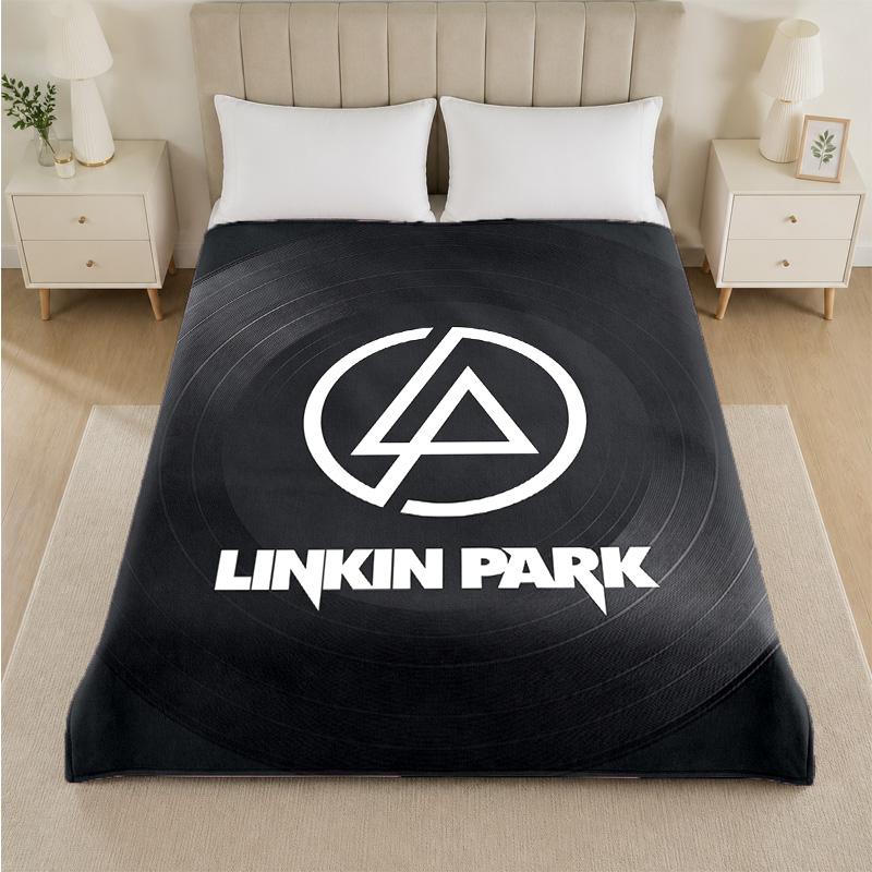 Linkin Park Druck Flanelldecke Gemütliche Leichte Plüschdecke für Bett Sofa Haushalt