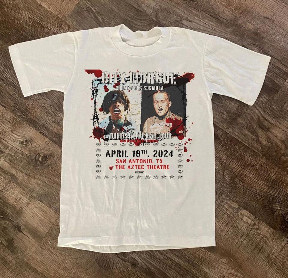 

City Morgue Bombs in the Mail Tour tour Unisex TShirt Full Size UU792 Unisex T-Shirt XL
