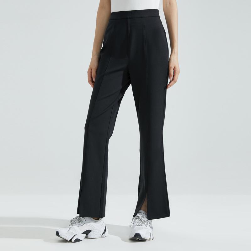 Calvin Klein Fashion Slit Flared Pants Women Bottoms Space-Black J221918