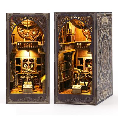 Miniature House Book Nook Series Dollhouse Kit Book Nook Kit Miniature Furniture Set Book Nook Series Handmade Miniature Wooden 3D Handmade DIY
