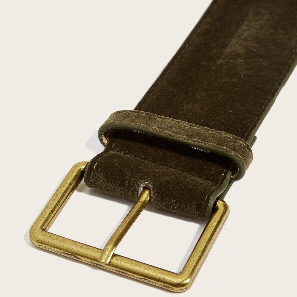 Trendy Suede Leather Wide Belt Casual Business Waist Strap Pin Buckle Waistband  Gifts