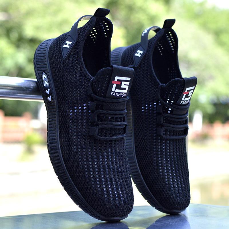 Men's shoes summer new breathable hollow mesh shoes casual sports shoes one pedal mesh coconut shoes men