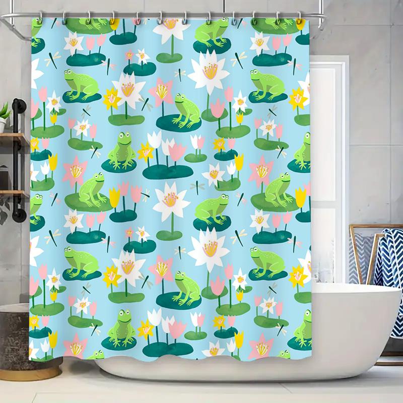 

Prehistoric Dinosaur Bath Curtain: Kids Bathroom Decor with T-Rex Friends Watercolor Design for a Fun Focused Shower Experience 90x180cm