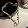 JMXD-Zircon Necklace Personalized Clavicle Chain Fashion, Temperament Neck Chain Neck Jewelry Temperament Chain