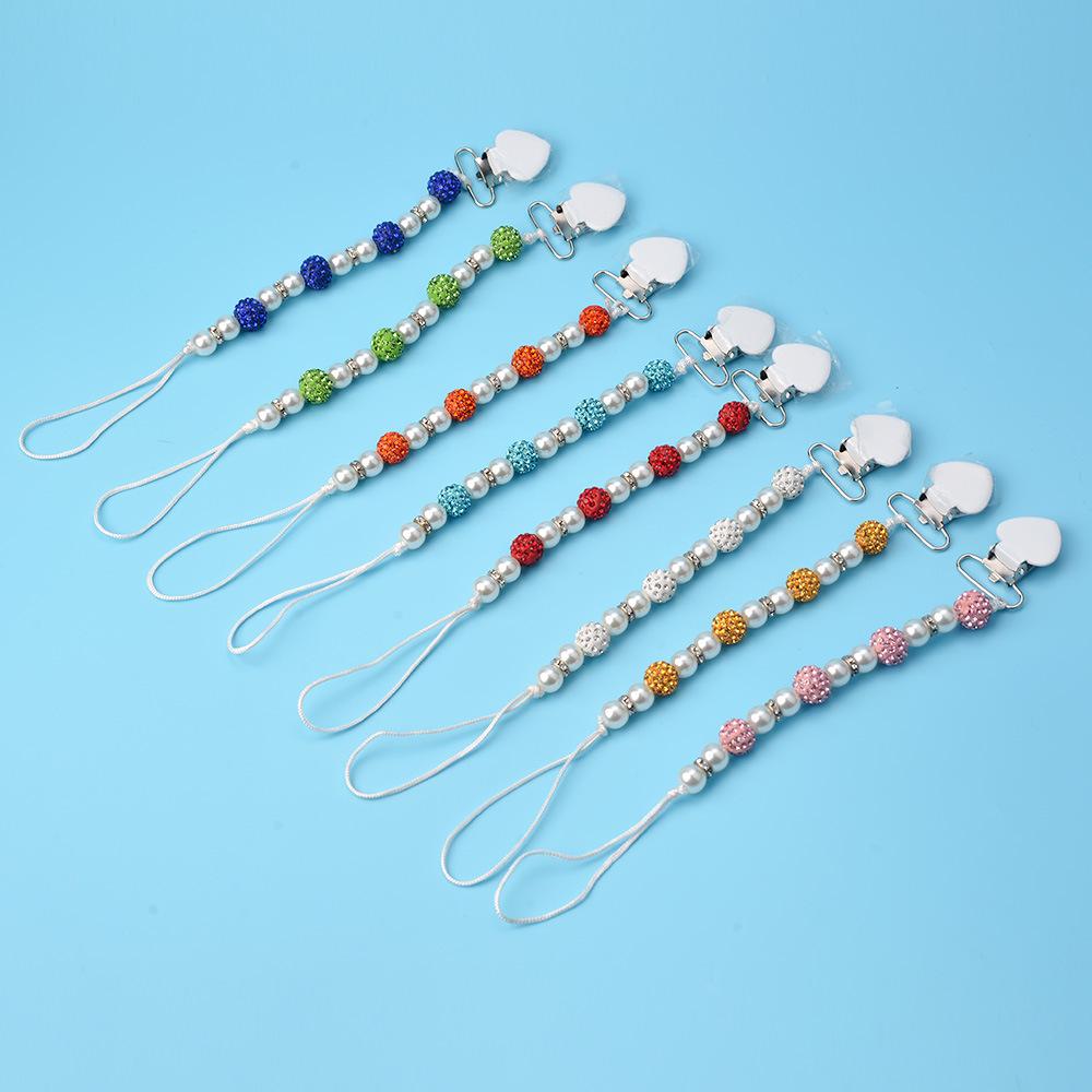 Ins Imitation Pearl Schnullerkette Anti-Drop-Kette Zahngelkette Mutter- und Säuglingsbedarf