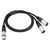 Professional 3Pin Splitter Cable Alloy Connectors Coppered Noise Less Studio Live Auditory Signal Distribution