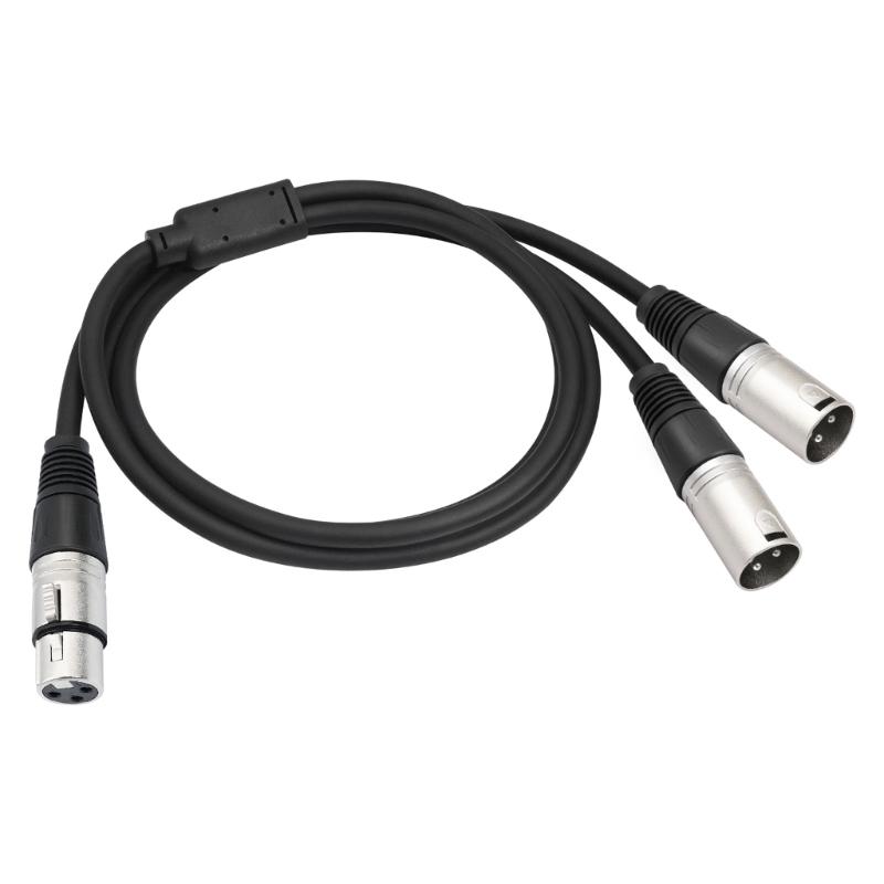 Professional 3Pin Splitter Cable Alloy Connectors Coppered Noise Less Studio Live Auditory Signal Distribution