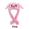 Cute Cartoon Bunny Ear Moving Hat Soft Plush Kawaii Rabbit Ears Winter Cap for Birthday Gifts