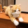 New Simulation 3 Colours Cats Plush Toys Soft Stuffed Lying&Sitting Kitten Model Fake Cat Realist Animals Plush Doll for Gift