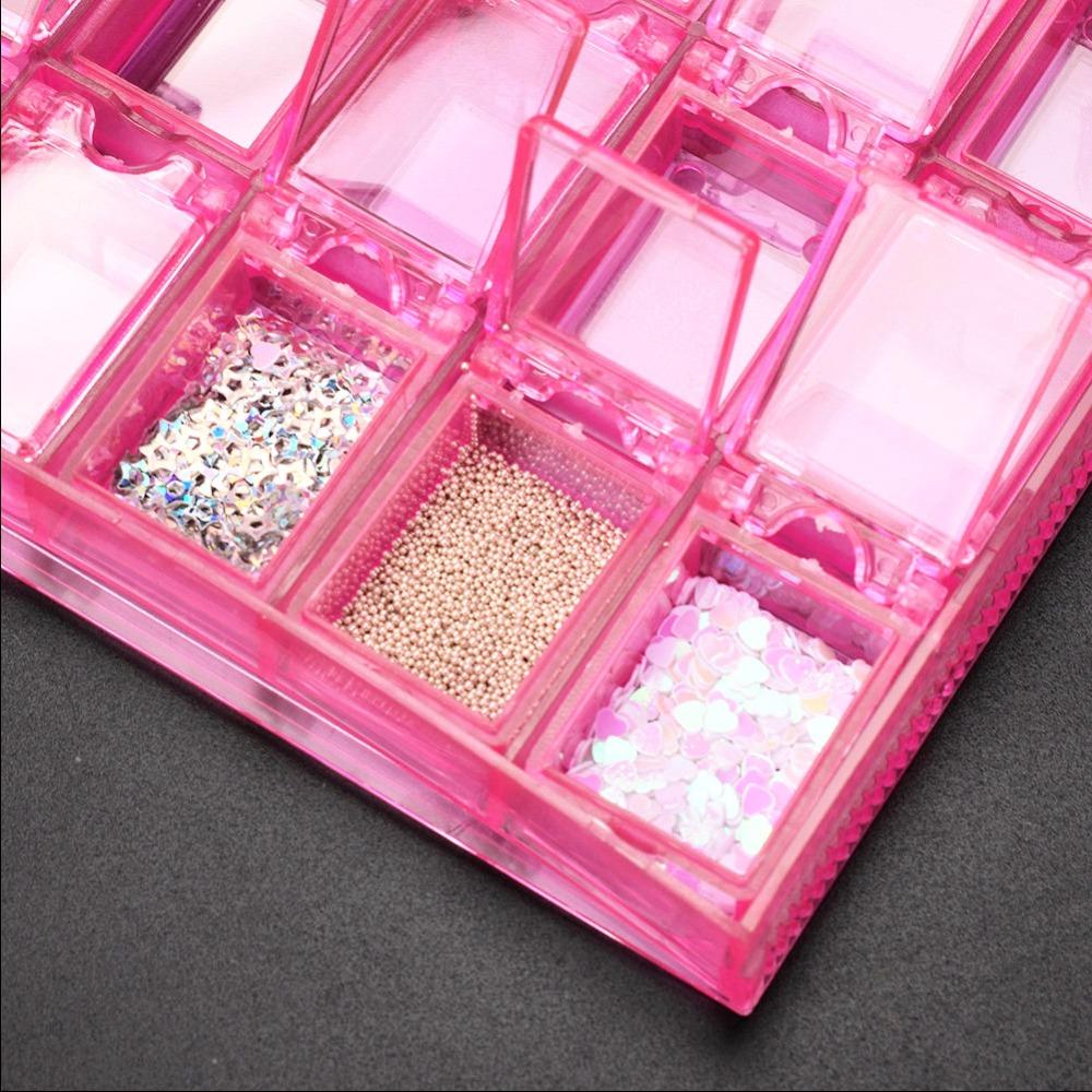 Detachable Dividers Nail Decoration Organize Box Desktop Small Parts Organizing