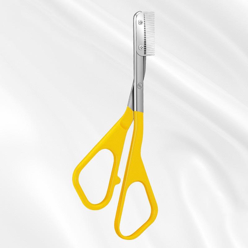 1Pcs Eyebrow Trimming Scissors with Combs Eyebrow Trimmer Kit Stainless Steel Grooming Eyebrow Shaping Scissors Tools
