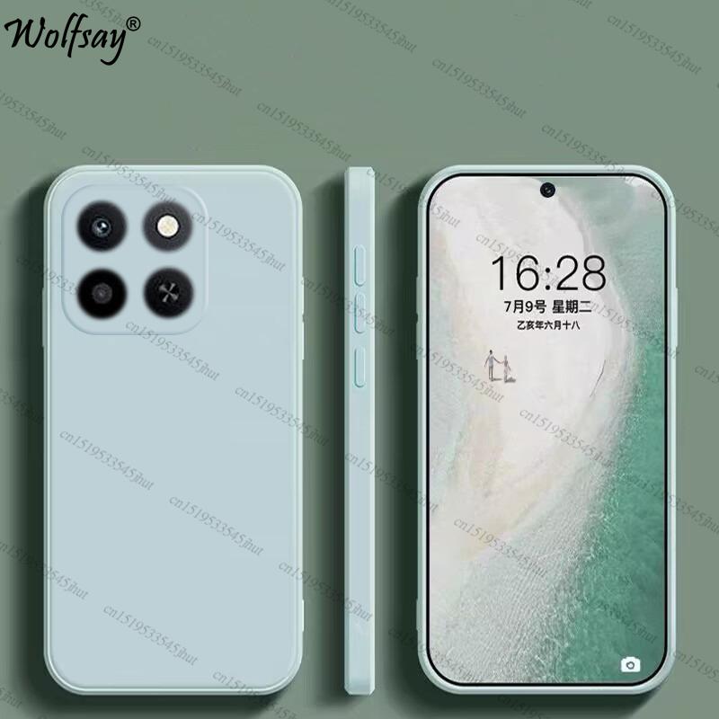 Case For Honor X6C Case Shockproof Soft TPU Original Liquid Silicone Back Case For Honor X6C Cover For Honor X6C Funda 6.61 inch