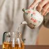 Hand Painted Peach Blossom Teapot Ceramic Single Pot Tea Kettle Tea Making Pot Tools Teas Tray Teas Infuser Teaware Sets