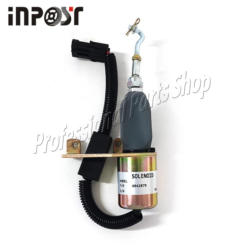 24V 4942879 Fuel Stop Solenoid Valve D59-002-01A For Cummins Excavator 24 Volt