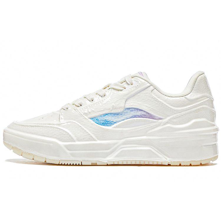 Li Ning RSR 101 Niedrige Skateboard-Schuhe Damen Nebelweiß ABCS108-1
