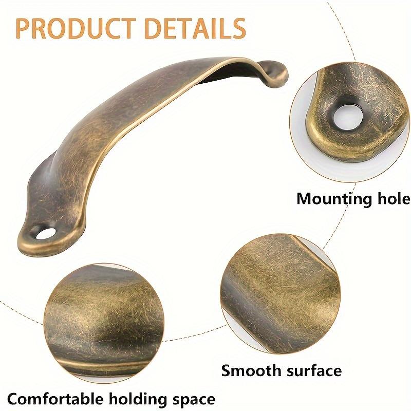 12/20/30pcs Antique Bronze Drawer Pull Knobs  Antique Bronze Cabinet Pulls  Vintage Shell Shape Pull Knobs for Cabinets (Double Hole with Screws)