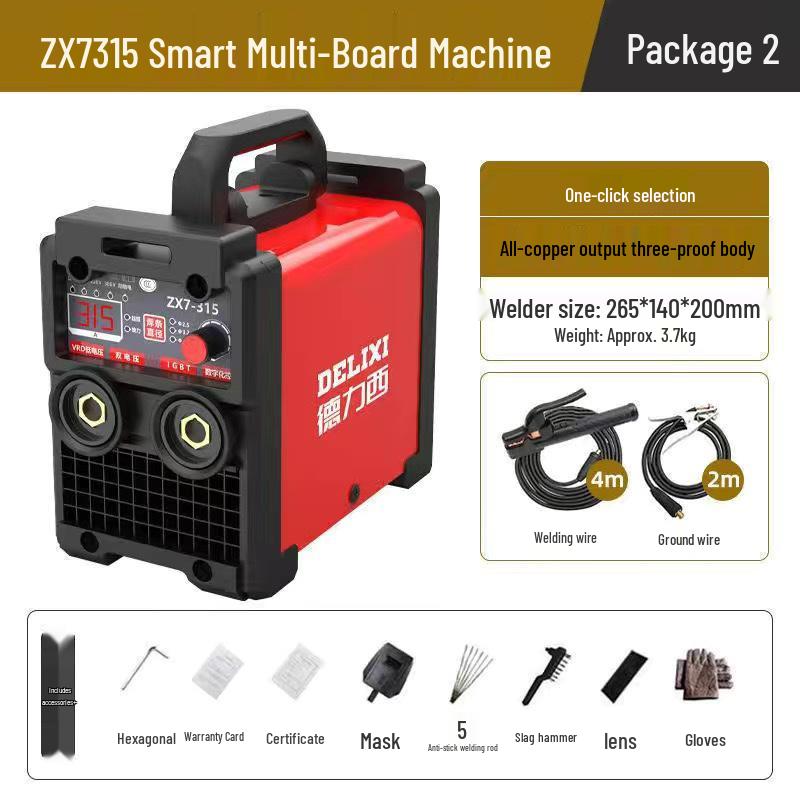 Delixi Dual Voltage Electric Welder 250/315/400A, Industrial Grade, 220V/380V, All-Copper, Automatic.