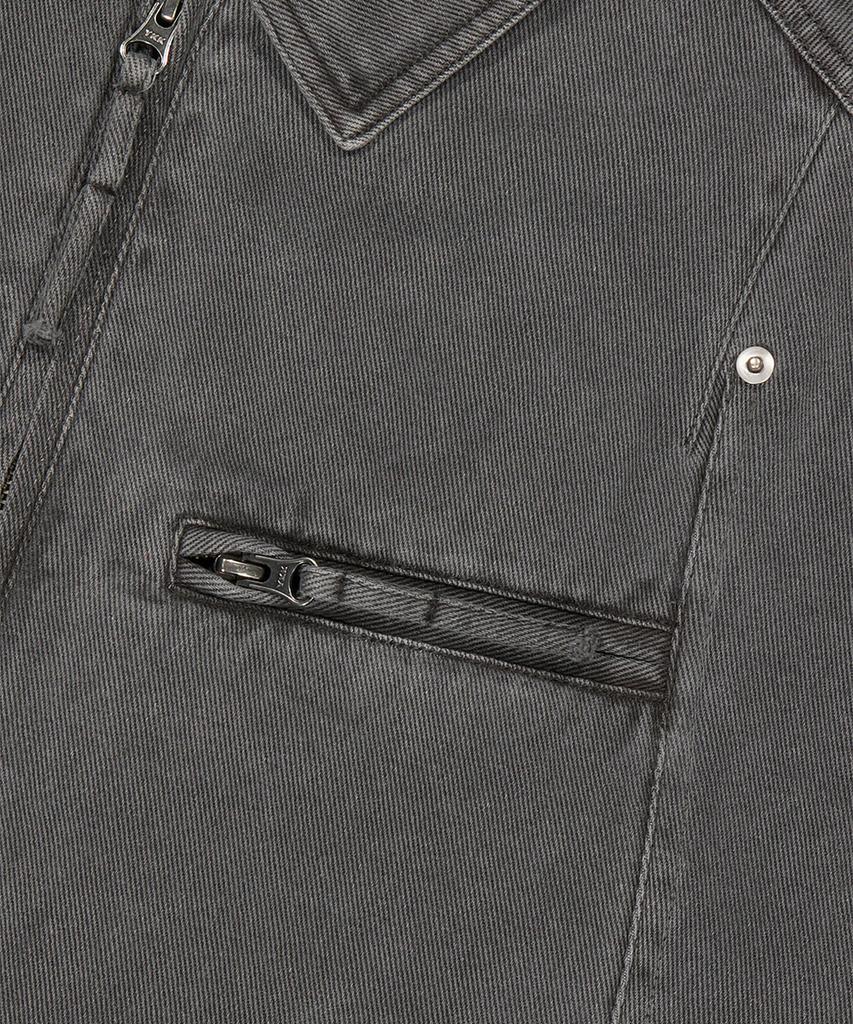 Mahagrid Overdyed Biker Jacket Charcoal(Mg2Esmj241A)