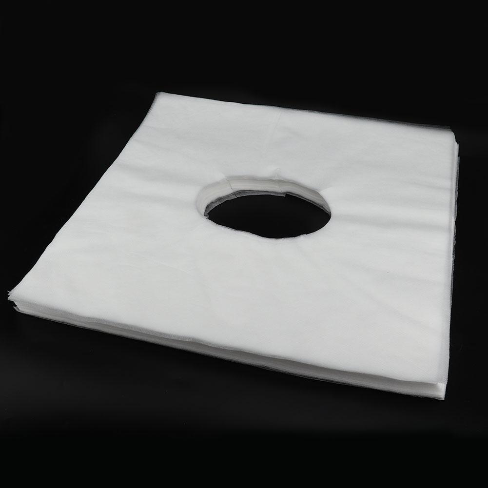 Disposable Beauty Salon Bed Face Hole Cover Non woven Fabrics  Massage Table Pillow Cover White