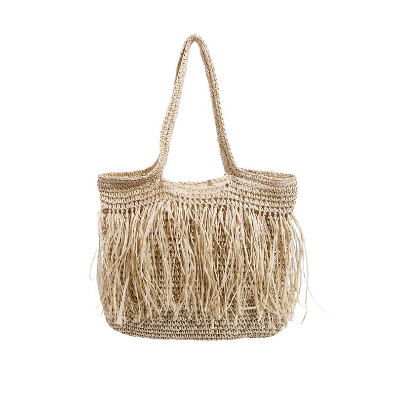 

Роскошные соломенные сумки для женщин, повседневные сумки с кисточками, сумки через плечо большой емкости