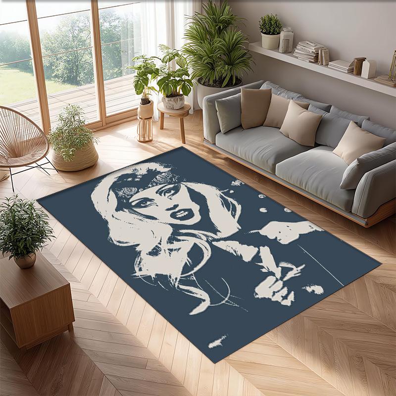 Soft Crystal Velvet Floor Rug,Lady Gaga Anti Slip Decorative Carpet, Plush Area Mat For Indoor Home Decoration